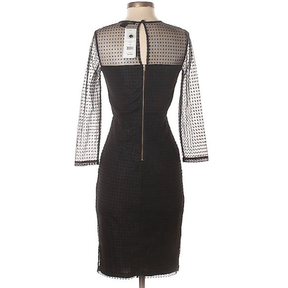 NWT French Connection Sheer Sleeves LBD - Picture 4 of 7